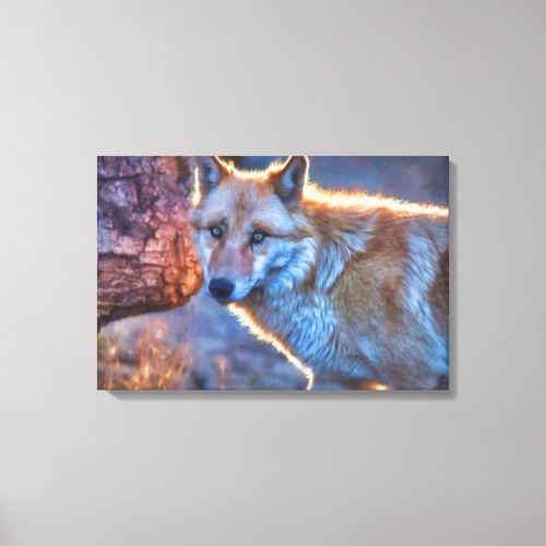 GREY WOLF WILD CONNECTION CANVAS PRINT