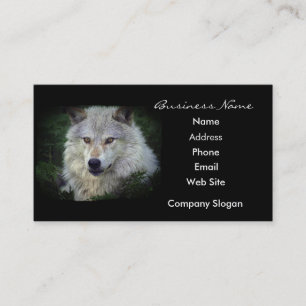 Grey Wolf Wildlife and Nature Design Business Card