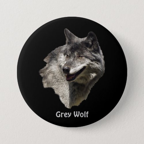 Grey Wolf Wildlife_lover Button