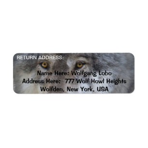 GREY WOLF Wildlife Return Address Labels