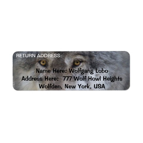 GREY WOLF Wildlife Return Address Labels