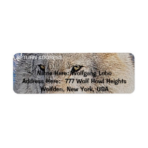 GREY WOLF Wildlife Return Address Labels