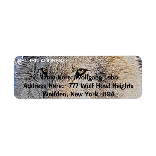 GREY WOLF Wildlife Return Address Labels