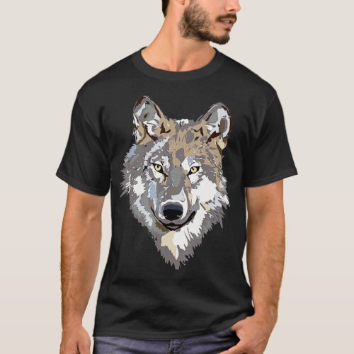 Grey Wolf  Wolves Pack Wolf Lovers Gift  T_Shirt