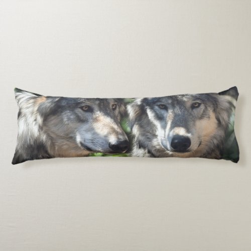 Grey Wolves in the Wild Body Pillow