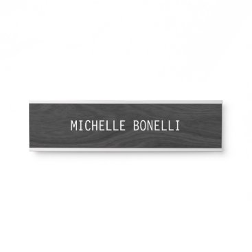 Grey Wood Design Background Plain Legible Modern Door Sign Grey Wood Design Background Plain Legible Modern Door Sign