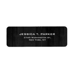 Grey Wood Design Plain Elegant Modern Trendy Label