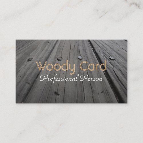 Grey Wood Look Business Card