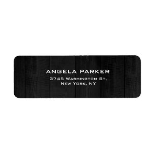 Grey Wood Plain Elegant Contemporary Unique Label