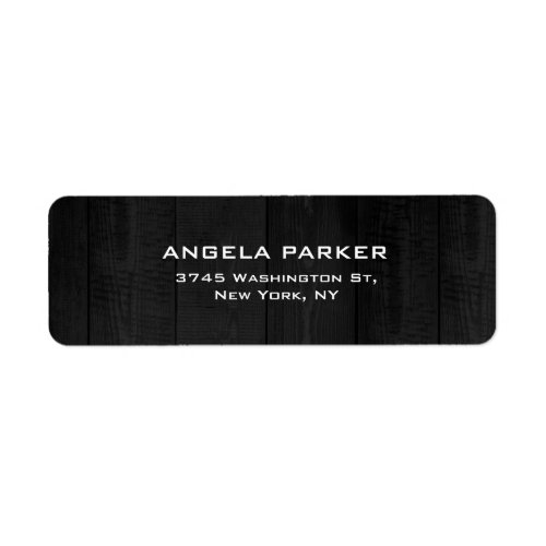 Grey Wood Plain Elegant Contemporary Unique Label