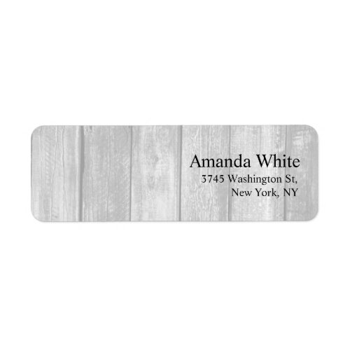 Grey Wood Plain Elegant Minimalist Modern Label