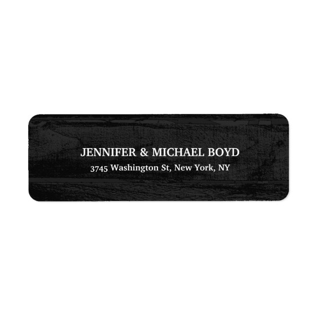 Grey Wood Unique Retro Style Classical Sheet Label (Front)