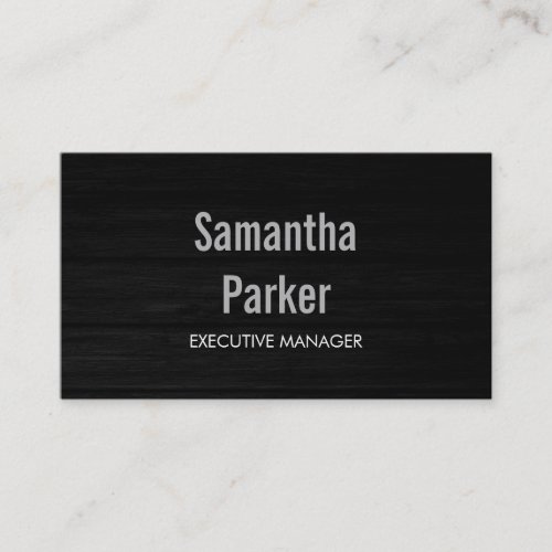 Grey Wood White Contemporary Executive Manager Business Card