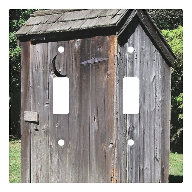 GREY WOODS OUTHOUSE WALLL SWITCH #3 LIGHT SWITCH COVER (Front)