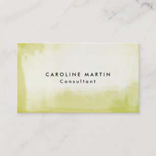 Grey Yellow Abstract Art Plain Modern Feminine Business Card