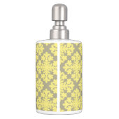 Grey & Yellow Toothbrush holder & Soap Dispenser (Back)