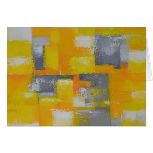 grey yellow white abstract art painting