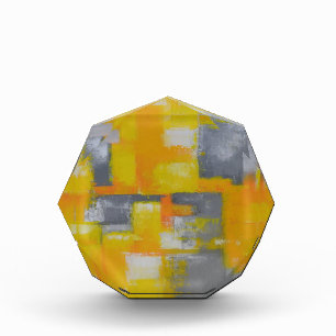 grey yellow white abstract art painting award