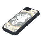 Grey Yellow White Elephant Floral