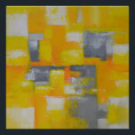 grey yellow white modern abstract painting poster<br><div class="desc">grey yellow white modern abstract painting</div>