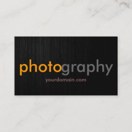 Grey Yellow Wood Photographer Artist Business Card