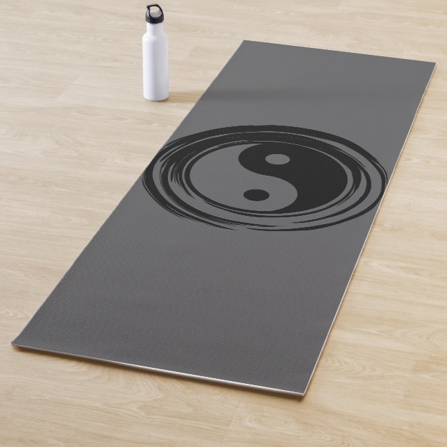 Grey Ying Yang Harmony Yoga Mat (In Situ)