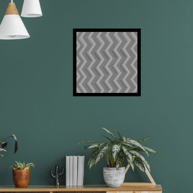 Grey Zig-Zags   Poster (Living Room 1)