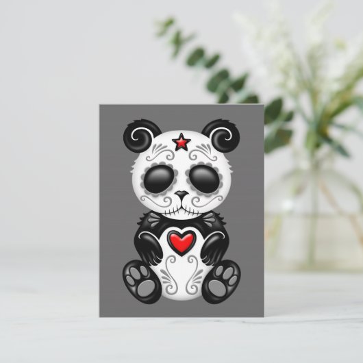 Grey Zombie Sugar Panda (Standing Front)