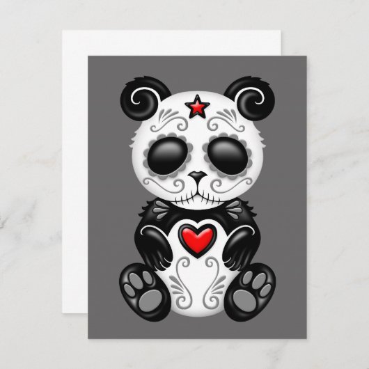 Grey Zombie Sugar Panda (Front/Back)