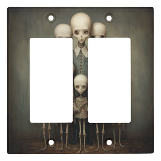 Grey Zone Extraterrestrial Art Light Switch Cover
