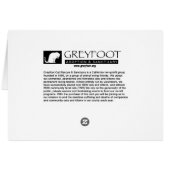 Greyfoot Cat Rescue Bombay Cat Card (Back Horizontal)