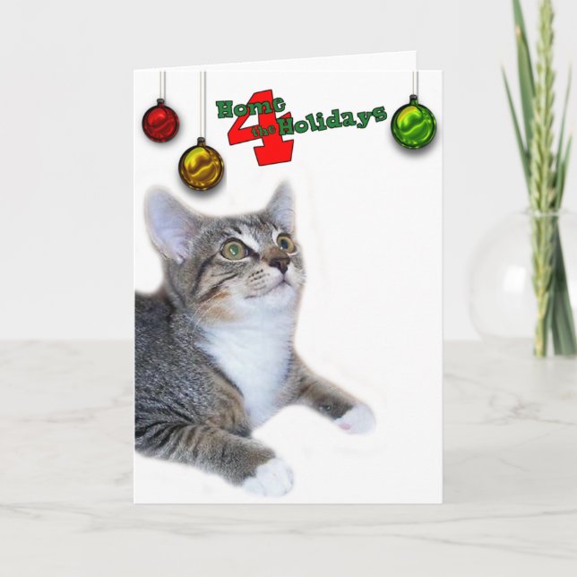 Greyfoot Cat Rescue Home 4 the Holidays Card (Front)