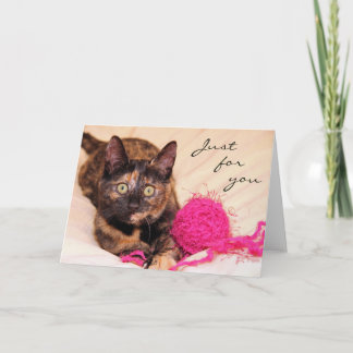 Greyfoot Cat Rescue Tortie Just for You Card