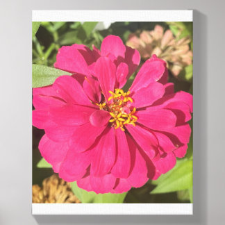 greyforaday Red Floral Print Canvas Photo Tile