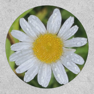 greyforaday White Floral Patch