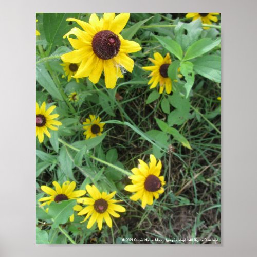 greyforaday Yellow Floral Print