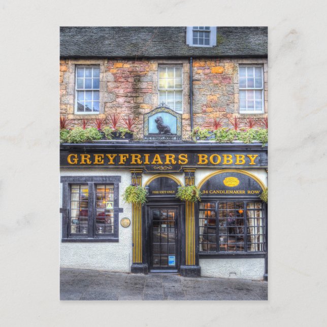 Greyfriars Bobby Pub Edinburgh Postcard (Front)