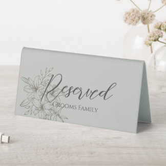 GreyGarden Reserved Table Tent Sign
