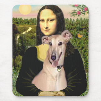 Greyhound 2 - Mona Lisa Mouse Pad