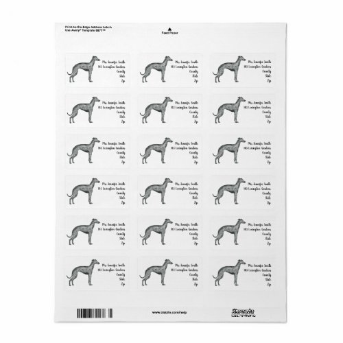 Greyhound Address  Label