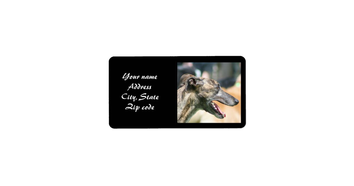 greyhound-address-labels-zazzle