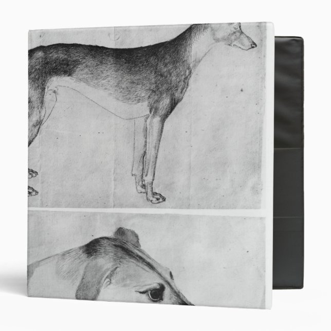 Greyhound and head of a greyhound binder (Front/Inside)