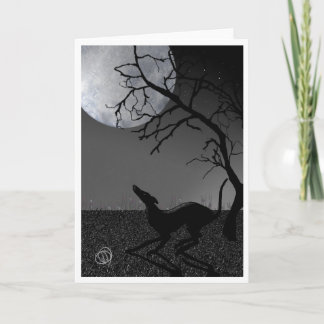 GREYHOUND AND MOON g707 Card