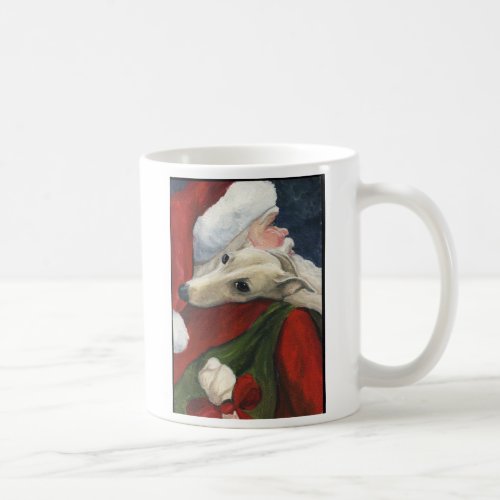 Greyhound and Santa Christmas Mug