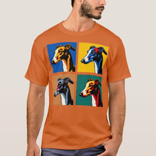 Greyhound Art Dog Lovers T_Shirt