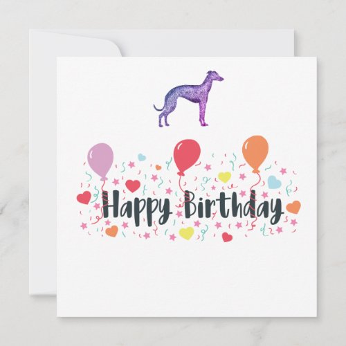 Greyhound birthday card