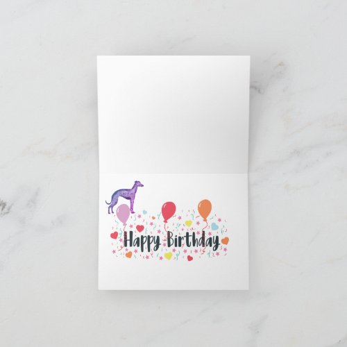 Greyhound birthday card