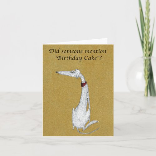 GREYHOUND Birthday Card