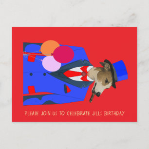 Greyhound Birthday Invitation Card Design