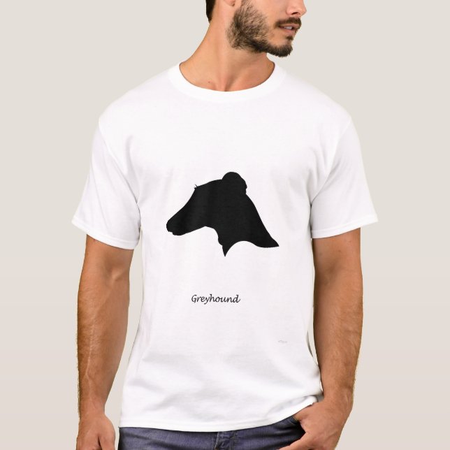 Greyhound - black Silhouette T-Shirt (Front)